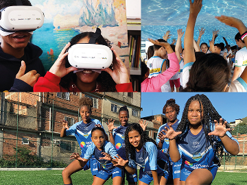 Varias imagens com crianças