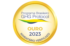 Logo da Selo Ouro do Programa Brasileiro GHG Protocol (2024)