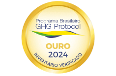 Logo da Selo Ouro do Programa Brasileiro GHG Protocol (2025)