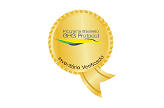 Logo da Selo Ouro do Programa Brasileiro GHG Protocol pelo quinto ano consecutivo (2025)