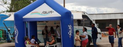 Unidade Móvel da Águas Cuiabá leva serviços aos CRAS da capital