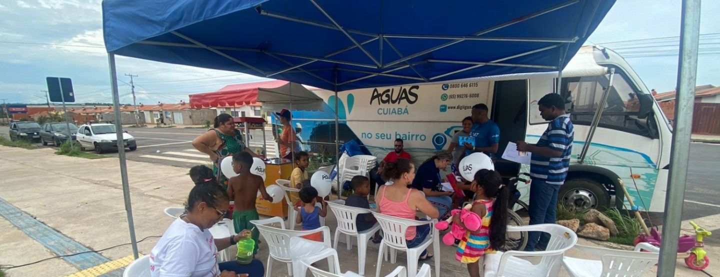 Bairro Planalto recebe Unidade Móvel da Águas Cuiabá