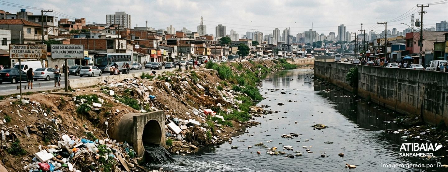 A poluição que ameaça rios e nascentes começa nas cidades