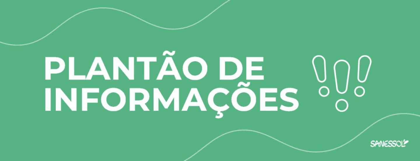 📣 Sanessol divulga manutenção programada para a próxima segunda-feira (11/11)