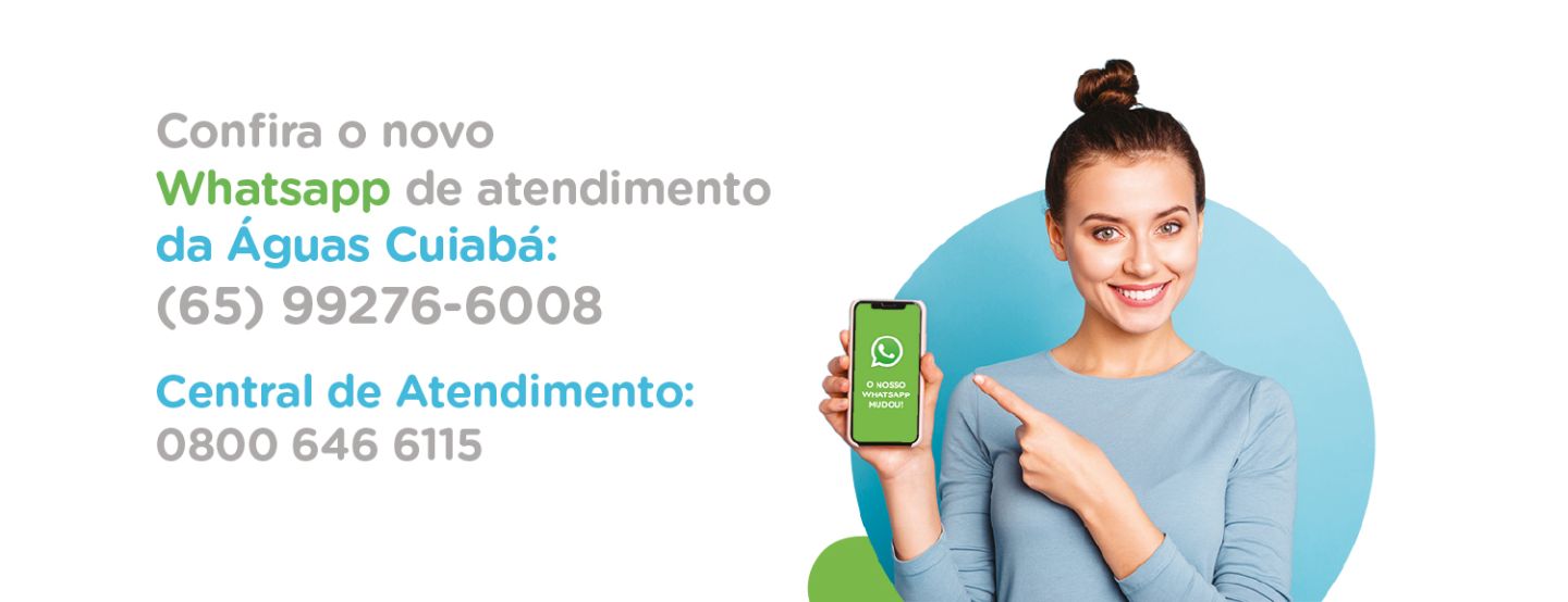 Águas Cuiabá divulga novo número de WhatsApp