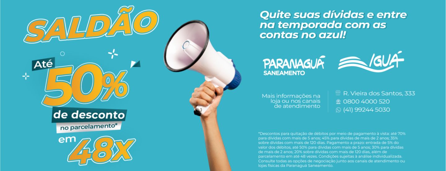 Paranaguá Saneamento realiza campanha para negociação de dívidas