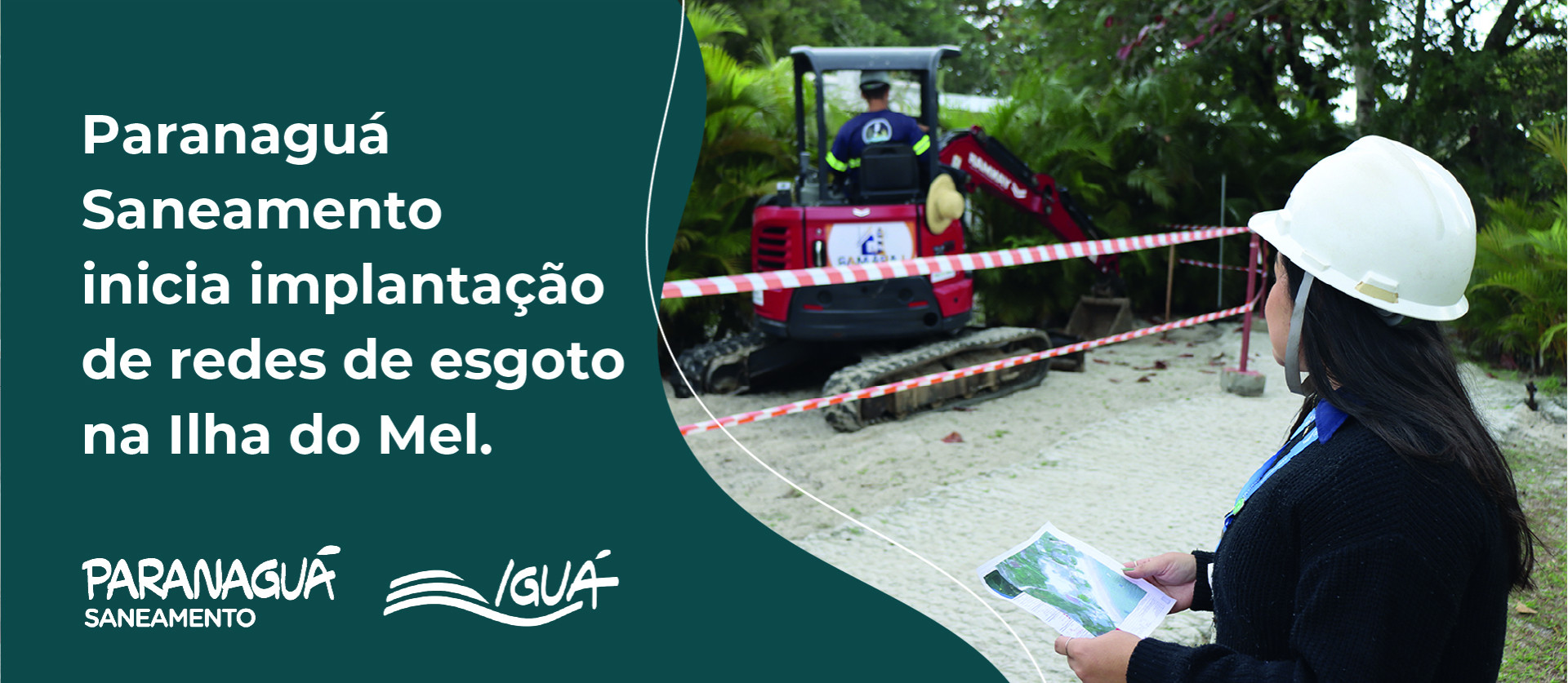 Paranaguá Saneamento inicia implantação de redes de esgoto na Ilha do Mel