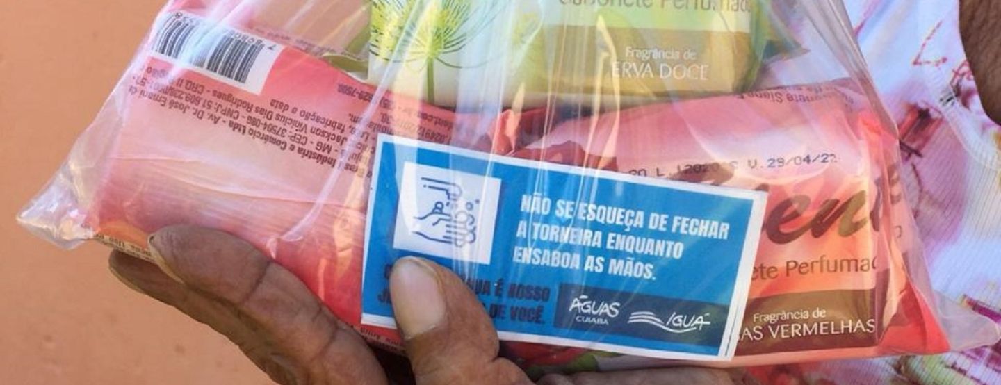 Águas Cuiabá doa 160 mil sabonetes para o combate à pandemia da Covid-19